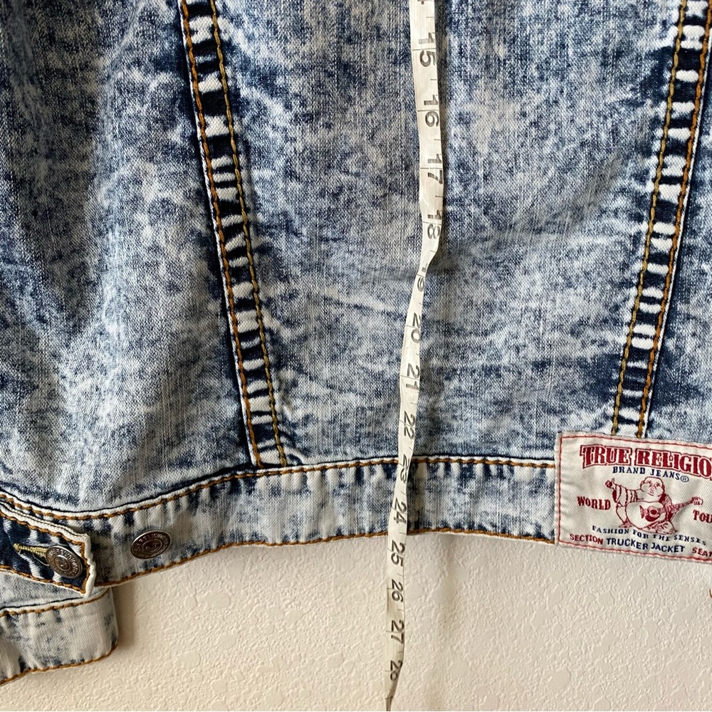True Religion • Acid Washed Rope Stitched Trucker Jacket - Picture 11 of 14